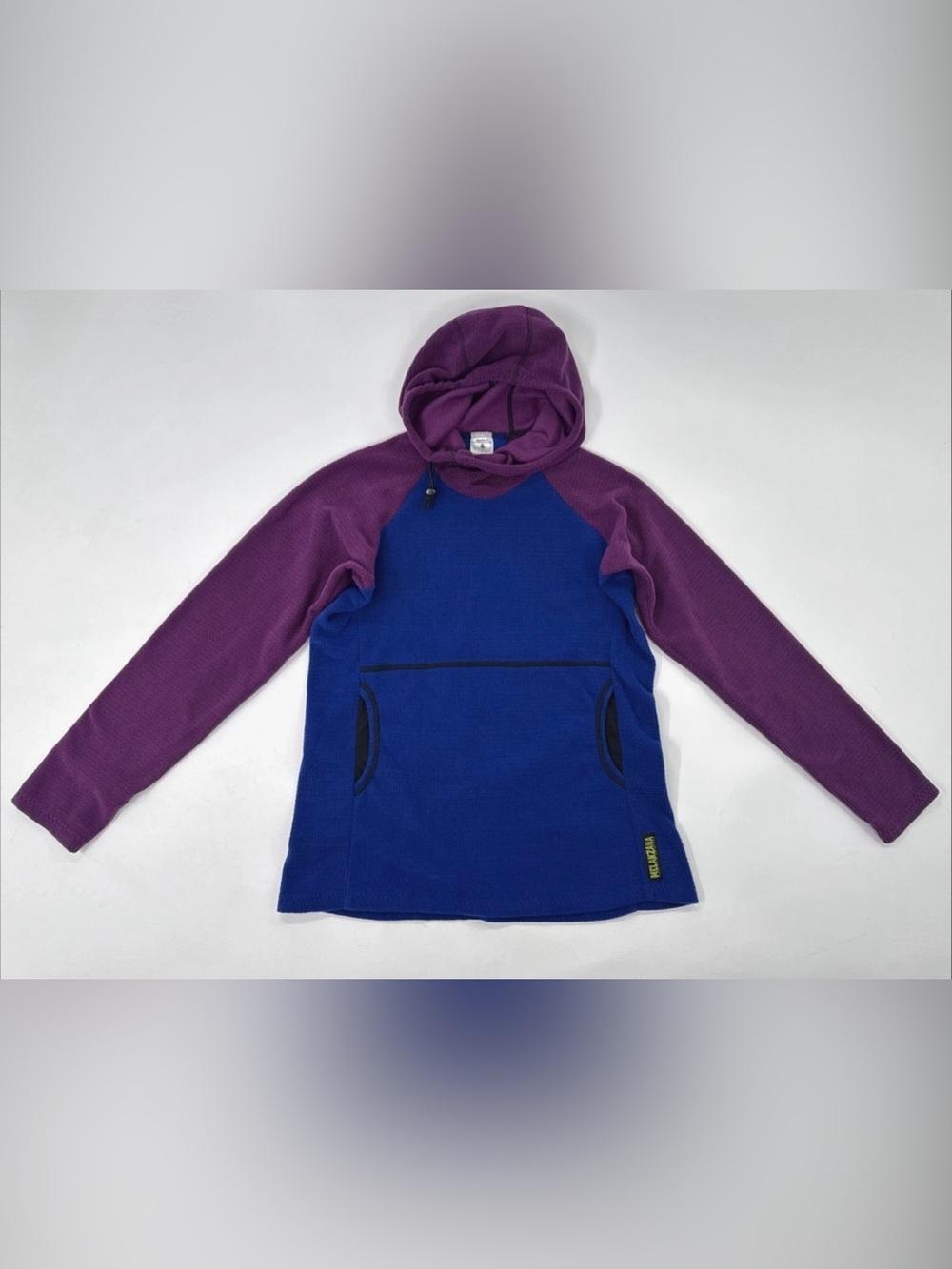 Melanzana MicroGrid Fleece Hoodie Womens Medium Blue Purple Hiking Pullover
